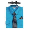 thumbnail image 5 of Gioberti Boy's Long Sleeve Dress Shirt + Stripe Tie, Bow Tie and Hanky, 5 of 5