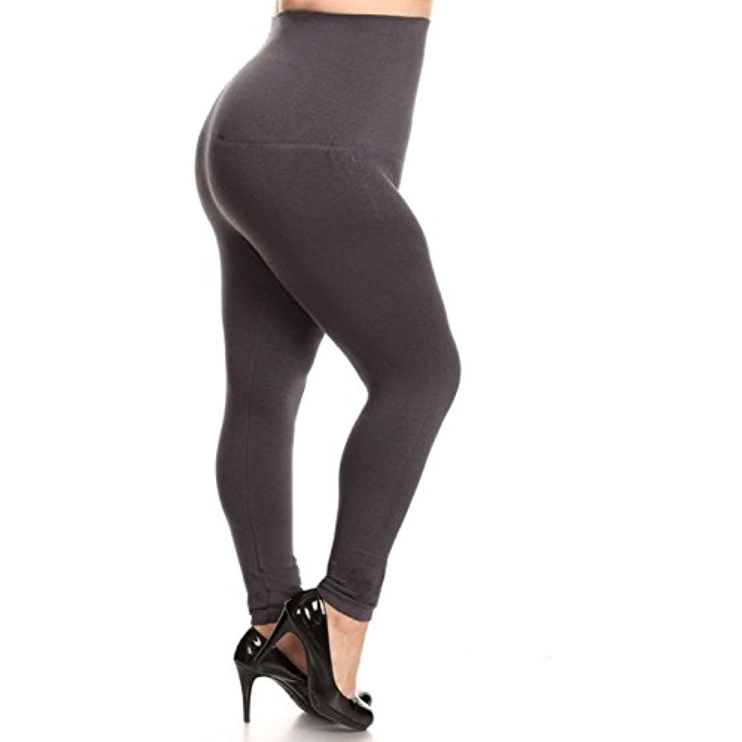 Taille Plus French Terry Doublure Yelete Legwear Taille Haute Compression Leggings 