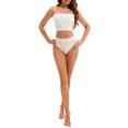 thumbnail image 2 of INSPIRE CHIC Women's Lace Trim Mid-Waisted Briefs Butt Lifter No Trace Underwear L Yellow, 2 of 4