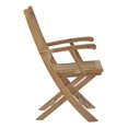 thumbnail image 6 of Modway Marina Outdoor Patio Teak Folding Armchair in Natural, 6 of 6