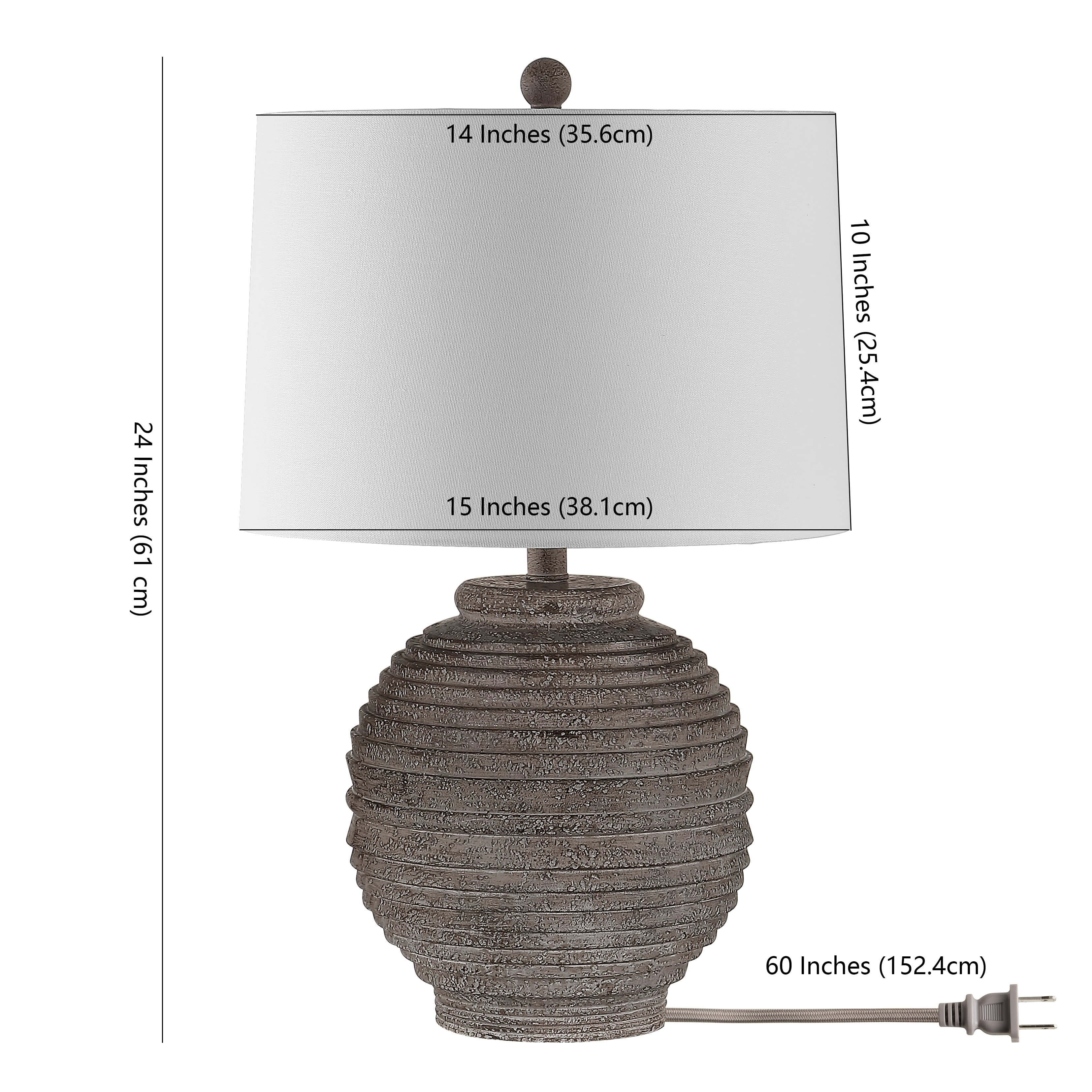 SAFAVIEH Pendri 24 in. Classic Contemporary Table Lamp, Brown