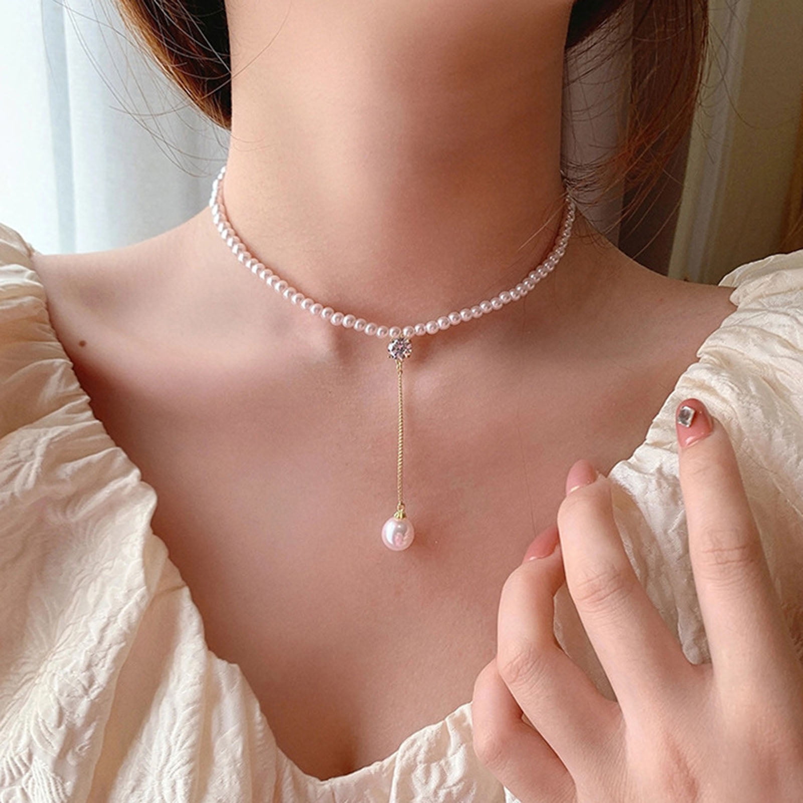 Choker refined Multicolor pearl necklace Necklace for teen agers