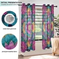 thumbnail image 5 of 2 Panels Set Blackout Curtains Thermal Insulated Sun Protection Room Darkening Drapes for Bedroom Colorful Delicate Floral, 5 of 7