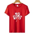 thumbnail image 4 of Fesfesfes Womens Tops Fashion Women Casual Printing Pullover Short Sleeve T-Shirt Tops Blouse Shirts for Women 14(XXXL), 4 of 4