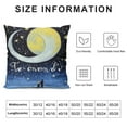 thumbnail image 5 of GOSMITH  Gold Moon Stars Pillow Cover Blue and Black Starry Sky Decorative Pillow Cover Double Sides Print Universe Space Shining Star Throw Pillow Cover for Living Room Couch,Single Pack, 5 of 5
