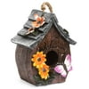 Best Choice Products Hand-Painted Decorative Bird House for Garden Decor' w/ Butterflies and Flowers