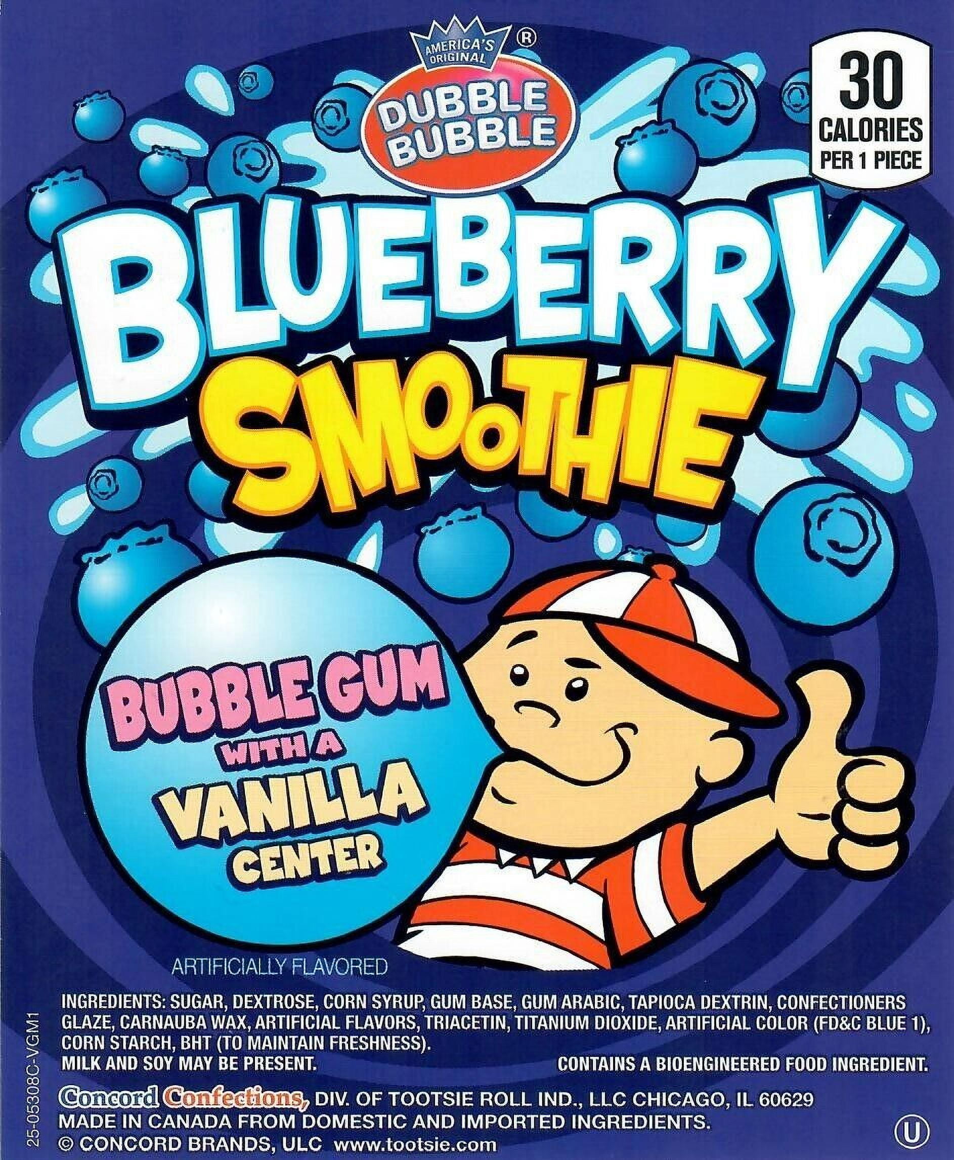 Dubble Bubble Blueberry Smoothie Gum Balls 3 lb. Bulk Bag