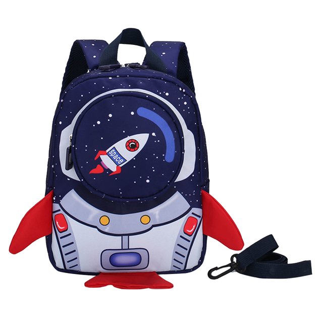 Mochila con diseño de cohete en 3D de dibujos animados mochilas escolares duraderas de nailon para niños guardería niños niñas niños mochila para estudiantes