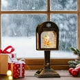 thumbnail image 2 of Christmas Decorations Indoor - Musical mailbox lamp ,Santa Christmas Tree Lighted Scene Snow Globes Lantern USB or Battery Powered, Vintage Christmas Decor for Home (B), 2 of 4