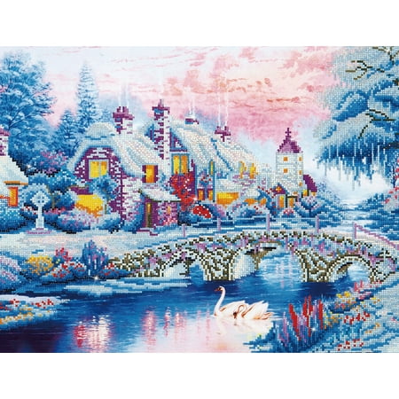 UPC: 4897073240978 | DIAMOND DOTZ® Winter Village Diamond Painting Kit