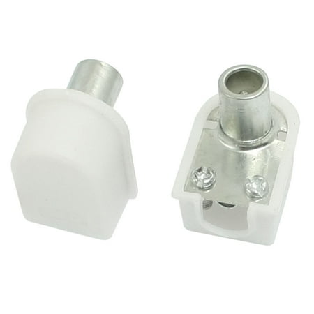 - 2pcs RF Antenna CATV TV FM Coaxial Cable PAL Male Connector Plug White