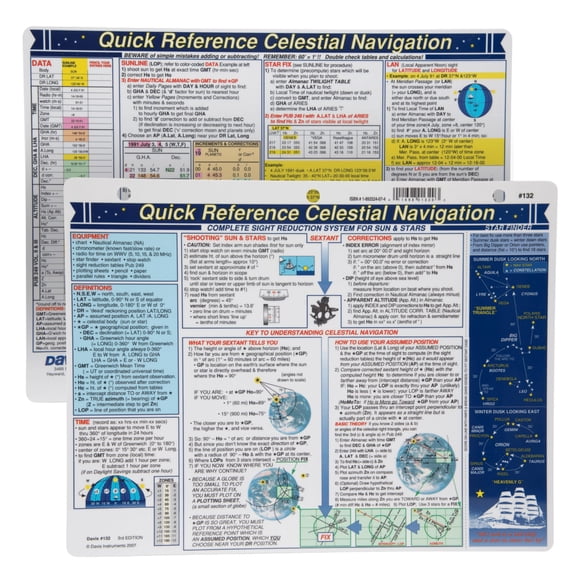 Tarjeta de navegación celestial de referencia rápida Davis Instruments