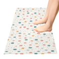 thumbnail image 5 of Haosy Hand-drawn Cute Square Bathroom Rugs Non Slip Absorbent Soft Plush Quick Dry Bath Mat, 39"x20", 5 of 8