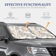 thumbnail image 3 of Multi-Size 2pce Car Front Glass Visor Collapsible Sunscreen No Odor Comfortable For Most Cars Suv Trucks Lightslategray Geometric Lines_2, 3 of 7