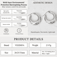 thumbnail image 7 of VEEDOFA Chunky Silver Platd Hoop Earrings for Women, Fashion Hypoallergenic earrings Minimalist Jewelry Gift, 7 of 7