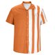 thumbnail image 1 of Playera Elvqul para Hombre a Rayas Naranja Con Bolsillos con Solapa Manga Corta Casuales Botones, 1 of 4