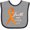 Heather and Black, variant on Inktastic Faith over Fear Leukemia Awareness with Orange Ribbon Boys or Girls Baby Bib