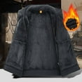 thumbnail image 4 of Dpytoraw Winter Men's Fleece Spring/Autumn Jacket With Stand Collar Zipper Casual, 4 of 5