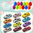 thumbnail image 2 of Huevos de Pascua rellenos con coches fundidos a presión, 12 unidades JOYIN para niños, 2 of 7