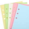 thumbnail image 6 of 100 Sheets Blank Colored A6 Loose Leaf Paper 6-hole Punched Binder Refill Paper, 6 of 9