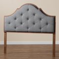thumbnail image 6 of Baxton Studio Camila Gray Fabric and Walnut Brown Wood Queen Size Headboard, 6 of 10
