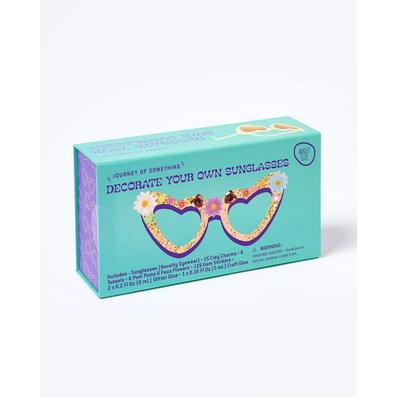 Decorate Your Own Heart Sunglasses Kit - DIY Craft Set - Perfect for Parties & Gifts, (Hardcover)