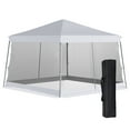thumbnail image 2 of Outsunny 117.25 x 117.25 in White Pop-up Outdoor Canopies, Adjustable Height, 2 of 9