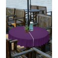 thumbnail image 2 of Dark Purple Outdoor Tablecloth with Umbrella Hole and Zipper, Solid Color Table Cover for Round Tables Waterproof Tabletop Collection for Patio, Garden, Picnic, Camping 60R, 2 of 5