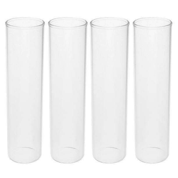 4 unidades de jarrones de tubo de ensayo de vidrio para propagación de plantas hidropónicas, jarrones decorativos transparentes para decoración del hogar, floreros.