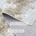 thumbnail image 4 of Buganda Area Rug for Living Room 2'X3', Washable Artificial Wool Area Rug, Low Pile Non-Slip Carpet for Bedroom Office Dining Room, Beige, 4 of 9