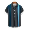 thumbnail image 4 of Ashirexll Mens Button up Shirts Short Sleeve, Big and Tall Shirts for Men, Casual Gradient Color Striped Shirts for Beach Summer Button Up Shirts, 4 of 6