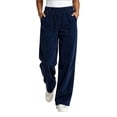 thumbnail image 2 of BUIGTTKLOP Corduroy Pants for Women High Waisted Lounge Pants Wide Leg Loose Fit Trousers with Pockets, 2 of 5