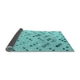 thumbnail image 2 of Ahgly Company Indoor Square Abstract Light Blue Modern Area Rugs, 7' Square, 2 of 4