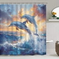 thumbnail image 5 of YourPrint Sunlight Jumping Dolphin 4 Piece Bathroom Set with Mats Orange Polyester, 5 of 5