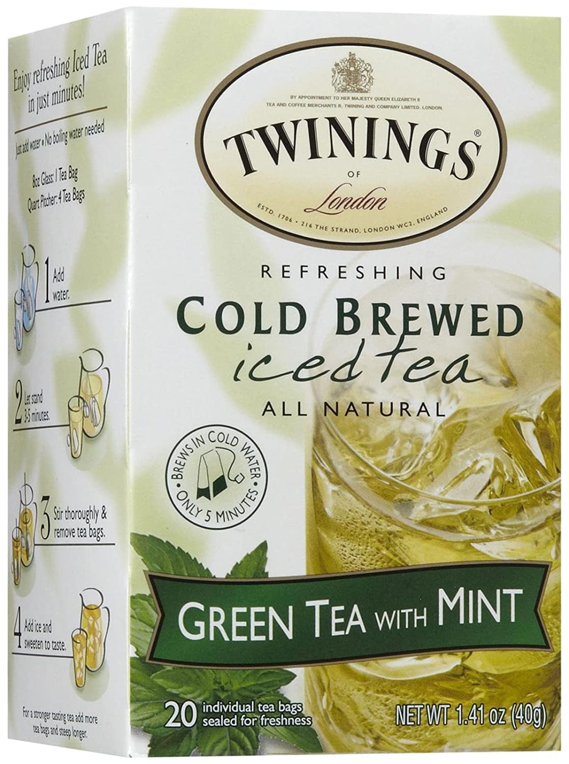 Twinings Green and Mint Cold Brewed Tea 20 ct