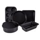 thumbnail image 1 of Molde para tartas de fondo vivo de 8 pulgadas, 6 tazas planas uniformes de pizza, bandeja para hornear cuadrada de acero al carbono para tostadas, juego de herramientas para hornear, 1 of 1