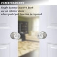 thumbnail image 2 of knobelite (1 Pack Diamond Crystal Glass Interior Door Knobs Non-Locking,Dummy Door Knobs for French Doors,Round Crystal Glass Keyless Door Knobs Interior,Dummy Function,Satin Nickel, 2 of 6