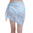 thumbnail image 2 of Bingfone French Bulldog Head Women's Sarong Swimsuit Cover Ups Bathing Suit Coverups Chiffon Beach Wrap Skirts, 2 of 7