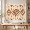 thumbnail image 5 of Geometric Diamond Motif Against Cream Background, Serene Boho for Home Decor Enthusiasts, Geometric Wall Art, Housewarming Gift, Tapestry Wall Hanging for Living Room and Bedroom, 5 of 7