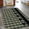 thumbnail image 4 of 2.7x5 Area Rugs, Sage Green Black Plaid Non-Skid Rubber Backing Large Rectangle Rugs - Living Room Bedroom Home Office, Vintage Star Buffalo Check Rustic Indoor Floor Mat Carpets Washable Rug, 4 of 9