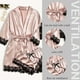 thumbnail image 5 of Conjunto de pijama de satén de seda sintética con estampado de encaje sexy para mujer de moda 2025, ropa de estar cómoda y agradable para la piel, pijama sexy, 5 of 5