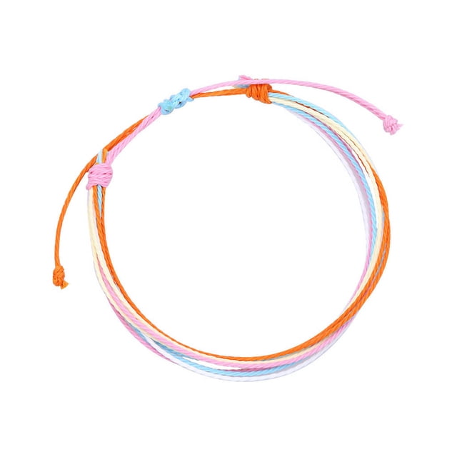 Minnieouse de la amistad, regalo trenzado hecho a mano, cadena de mano tejida en cera resistente al agua, accesorios de decoración para mujer, Ropa, zapatos y accesorios Miscelánea tipo 6 6 Minnieouse AP010275-06