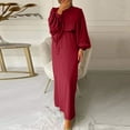 thumbnail image 2 of 2 Pcs Robes Musulmanes pour Femmes Abaya - Dubai Robe de Prière, Long Cardigan Robe Maxi, Confortable et Élégante, 2 of 5