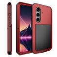 thumbnail image 2 of Feishell Designed for Samsung Galaxy S25 Case, [Built-in Screen Protector] [Military Grade Drop Protection] Metal Aluminum Alloy Heavy Duty Full-Body Shockproof Water-Proof Phone Case,Red, 2 of 6