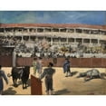 thumbnail image 2 of Édouard Manet 18x15 Black Ornate Wood Framed Double Matted Museum Art Print Titled - Bullfight (1865), 2 of 5
