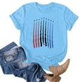 thumbnail image 4 of Sgkm 4th of July Shirts Women Flag Patriotic T Shirts for Women Independence Graphic Clothes Sky Blue M, 4 of 5