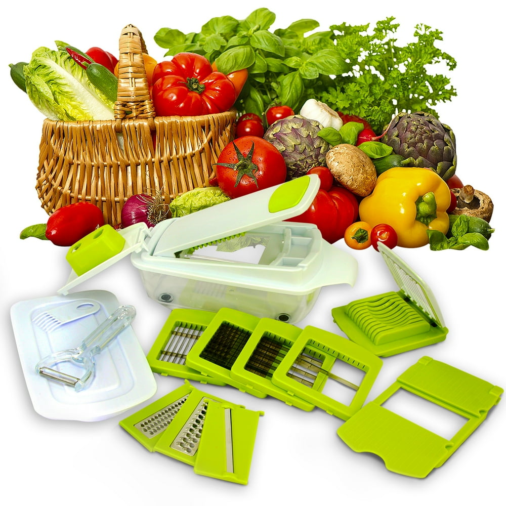 MegaChef 8in1 MultiUse Slicer Dicer and Chopper with Interchangeable