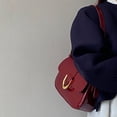 thumbnail image 4 of 587 Bolso Retro Con Hebilla Herradura para Axila Mano Bandolera Hombro Pu (rojo) Rojo, 4 of 9