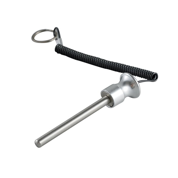 Pasador de apilamiento de pesas con pasador selector de cordón Accesorio para pasadores de carga de pesas Plata 10mmx80mm