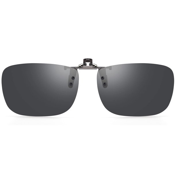 Gafas de sol con clip CAXMAN, polarizadas, color gris recetado